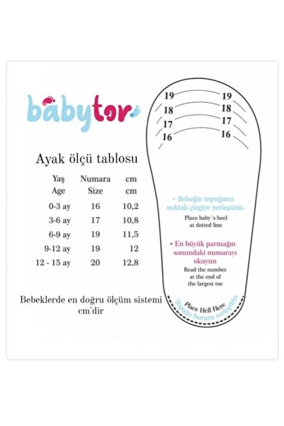 Babytor Minel İnci Series Red Baby Shoes