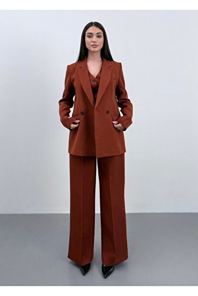 ossons Limited Edition Jacket Vest Palazzo Trousers 3-Piece Suit