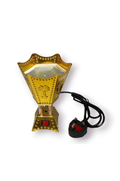 Generic The electronic incense burner in gold is easy to use and its advantage is that it eliminates the need for charcoal.