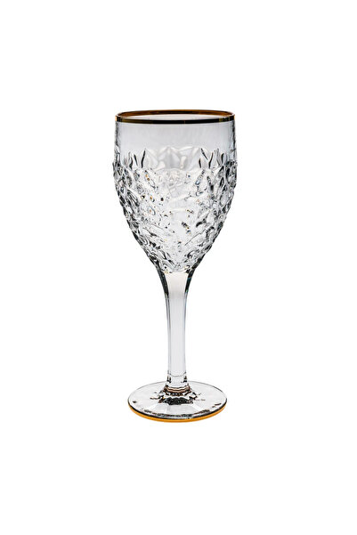 Bohemia Jihlava 1845 Set of 6 Bohemia Nicolette Gold Crystal Wine Glasses 270 ml