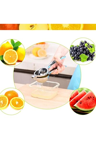 ZUZU MADE Büyük Boy Paslanmaz Çelik Döküm Portakal Limon Narenciye Sıkacağı Limon Sıkacağı