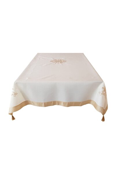 Global-Store Global Store Rectangular Tablecloth, 160×220 cm white-cream