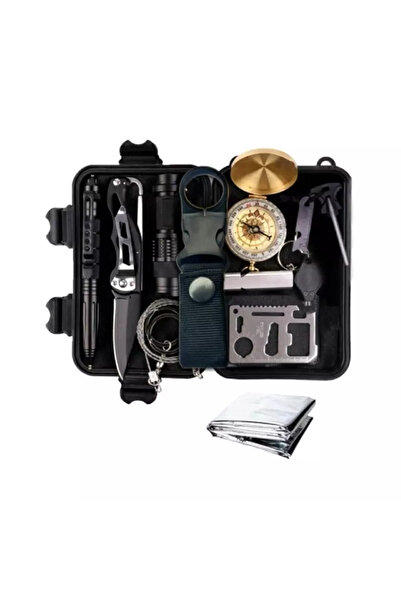 Gonga Survival kit with essentials, Gonga® Black 12 pieces