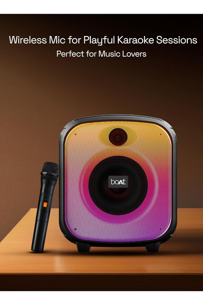 BOAT PartyPal 63 Pro Bluetooth Speaker with 30W Signature Sound, Karaoke with Mic,Upto 8hrs Playback
