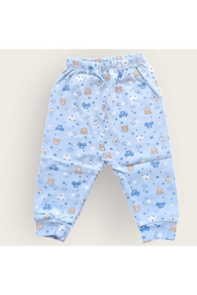 Kindo Baby Children's Patterned Long Sleeve Pajama Set with Snap Buttons on the Shoulders