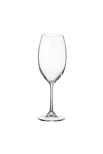 BOHEMİA CRYSTAL Set of 6 Crystal Bohemia Milvus Wine Glasses 400 ml, transparent