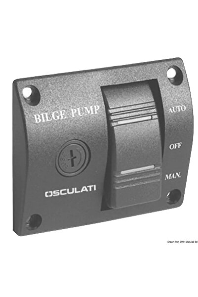 OSCULATI Bilge Pump Switch 12/24V, Universal Marine Rocker Switch, 3 Positions, Built-in Safety