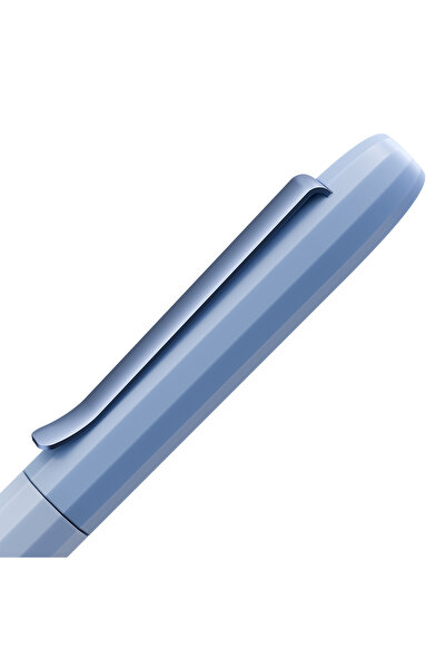 Faber Castell Avori Artic Blue Gövde Tükenmez Kalem, Dayanıklı Metal Klips, Yüksek Kapasiteli Mavi Mürekkep