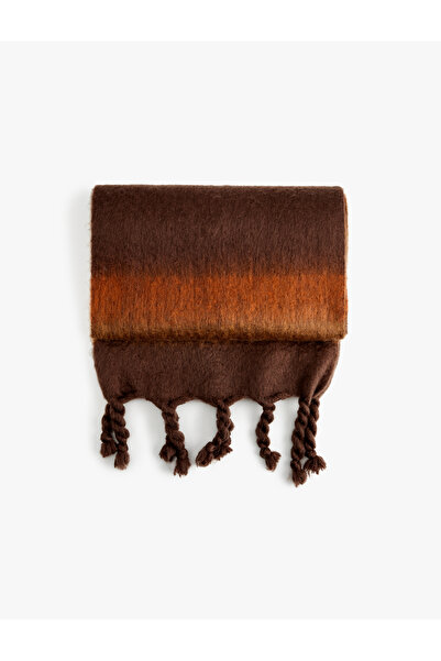 Koton Eșarfă lungă cu franjuri în dungi colorate