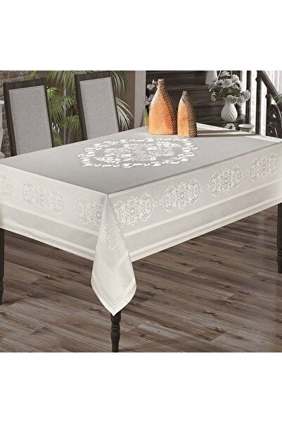 Global-Store Global Store Rectangular Tablecloth Monalife Caramel 160x220 cm cream-coffee