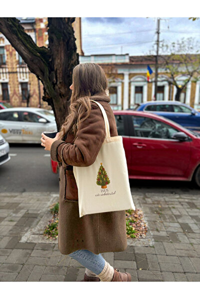 Mamaprenor Geantă tip Sacoșă cu imprimeu crestin - Colecția de Crăciun