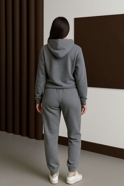 ahsenboutique Unisex Black Basic Sweatshirt Hoodie