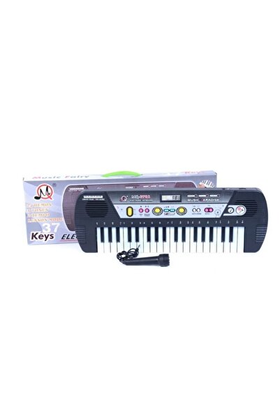 BIGFUN Orgă electronică cu microfon, echipată cu 37 de clape, cu ritmuri și m...