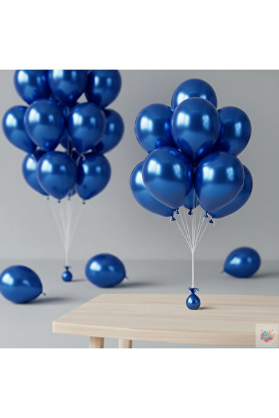 Joyane Metallic Blue Balloon 20 Pieces 11'' 28cm Party and Birthday Balloon