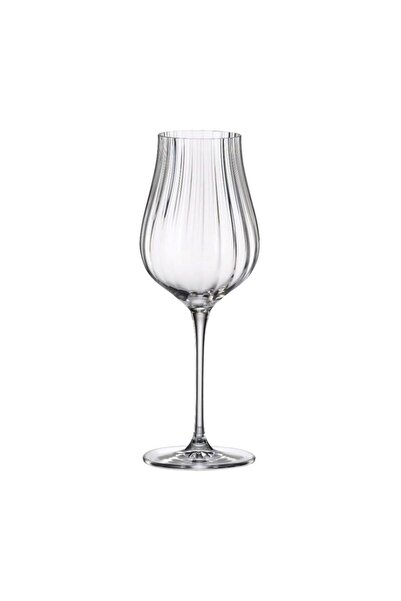 BOHEMİA CRYSTAL Set of 6 wine glasses Crystal Bohemia Limosa Optic 400 ml tra...