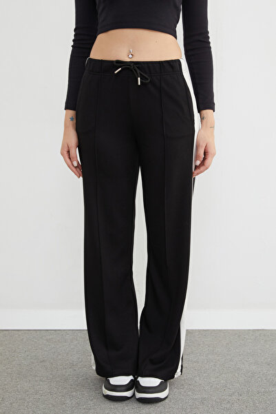 Fulla Moda Modal Sweatpants with Side Stripes
