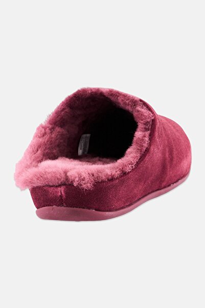 Fitflop Women Chrissie Shearling Slip On Mules, Maroon