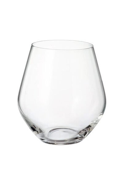 BOHEMİA CRYSTAL Set of 6 Crystal Bohemia Grus Tumbler Glasses 500 ml, Transpa...