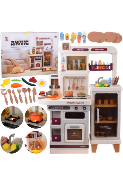 Jokomisiada Bucatarie interactiva pentru copii beige, cu chiuveta functionala...