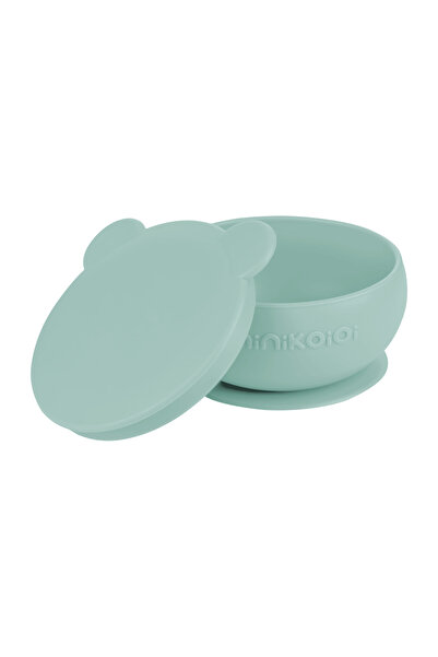 MinikOiOi وعاء بغطاء سيليكون مفرغ الهواء - أخضر ريفر