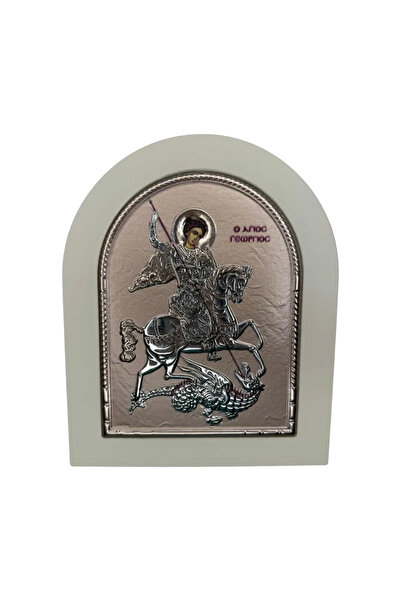 SLEVORI Icoană din argint Sfântul Gheorghe 18,6 x 15,8 cm