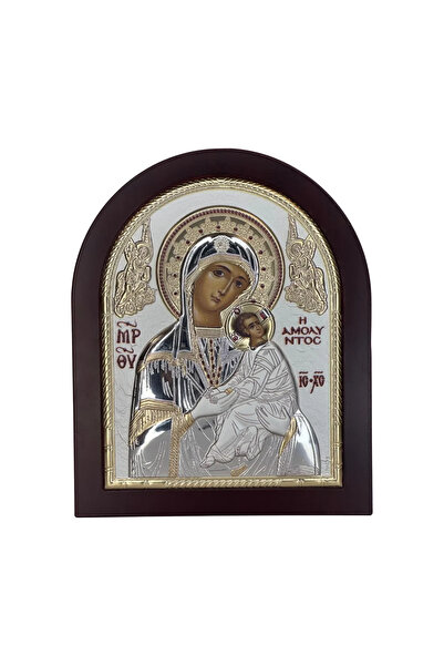 SLEVORI Silver icon Mother and Child 21 x 25