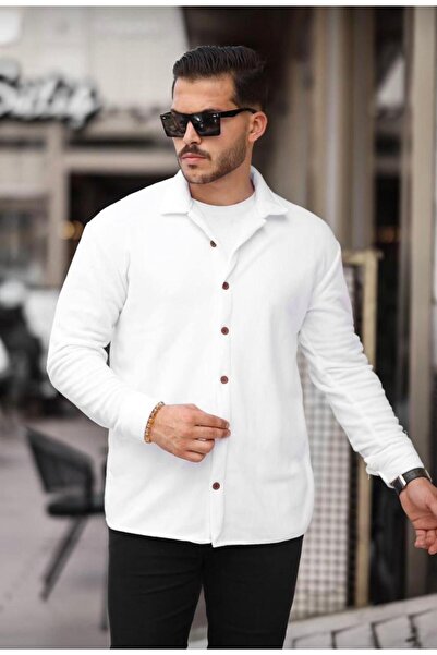 neonstore Buttoned Men's Fleece Shirt