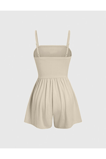 Sheya Shein short jumpsuit, beige
