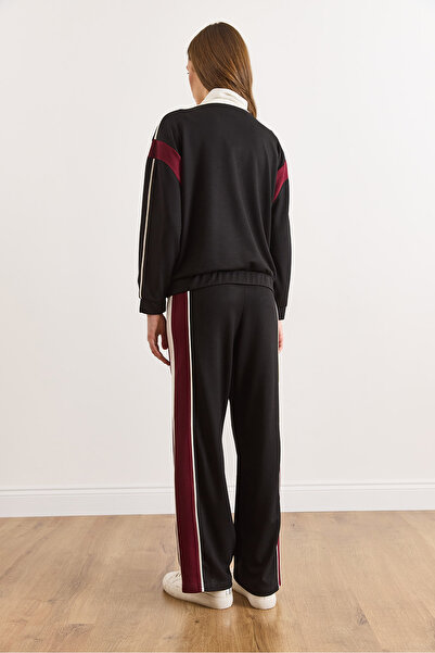 Olalook Women's Black Color Block Modal Keyed Suit Tkm-19000466