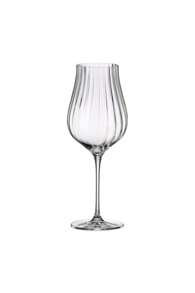 BOHEMİA CRYSTAL Set of 6 wine glasses Crystal Bohemia Limosa Optic 500 ml tra...