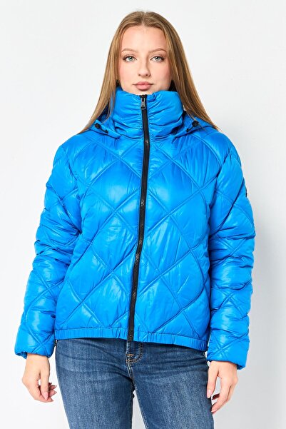 Kenneth Cole Women Quilted Puffer Jacket, Blue