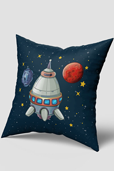 Bebemotto Space, Double-Sided, Velvet Fabric, Children's Baby Room Throw Pill...