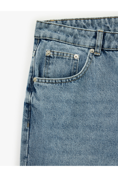 Koton Βαμβακερό τζιν παντελόνι με ίσια εφαρμογή - ίσιο τζιν