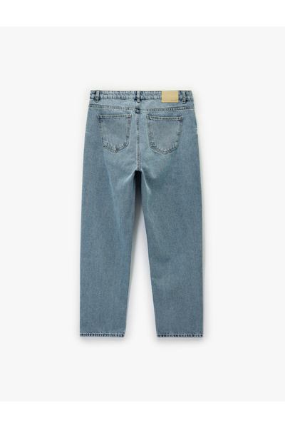 Koton Βαμβακερό τζιν παντελόνι με ίσια εφαρμογή - ίσιο τζιν