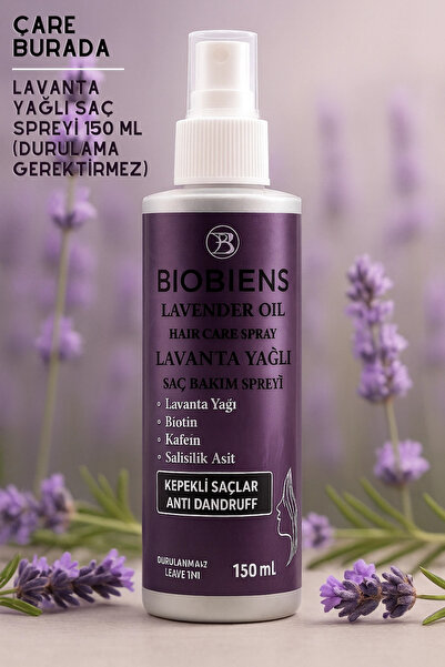 Çare Burada Biobiens - Lavanta Yağlı Saç Spreyi 150 Ml (Biotin & Kafein & Sal...
