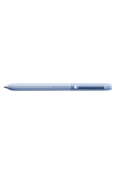 Faber Castell Avori Artic Blue Gövde Tükenmez Kalem, Dayanıklı Metal Klips, Yüksek Kapasiteli Mavi Mürekkep