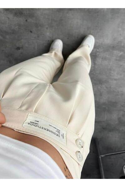 HA-KA GİYİM Women's Imported Doubleface Palazzo Pants with Belt Detail, Pleated, High-Quality Product, Does Not Fade