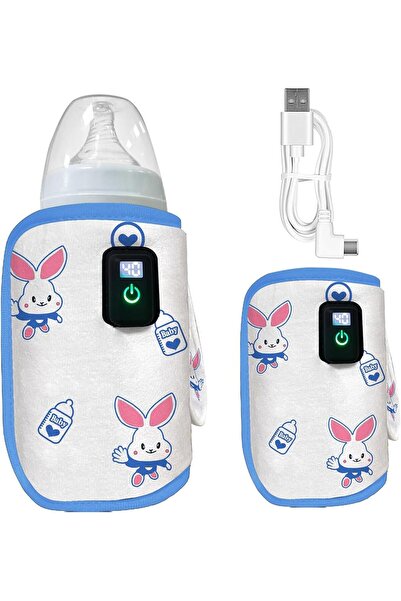 LinJie سخان زجاجات الأطفال المحمول - غطاء عازل، شحن سريع 18 واط، درجة حرارة ق...