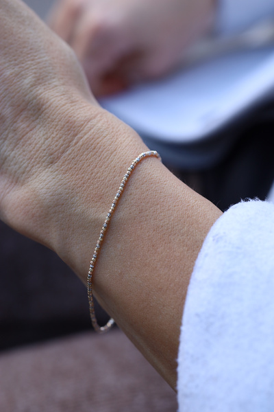 Yenigün Kuyumculuk 14 Ayar Altın Mini Dorika Toplu Üç Renkli Bileklik