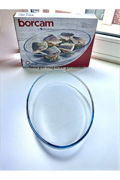 Paşabahçe Oval Glass Baking Tray Oven Microwave Cake Cooking Tray Borosilicate Glass Food Container 3200Cc