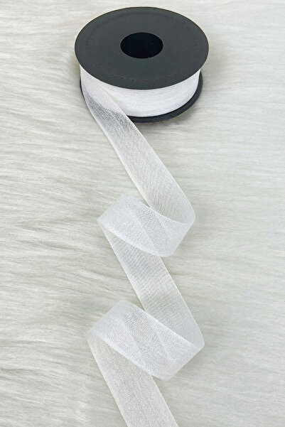 ZEYMERADE Λευκή λινό κορδέλα νοπέλι 2,5 εκ. 20 μέτρα, κορδέλα διακόσμησης δώρου ειδικής ημέρας για προσωπικό δώρο