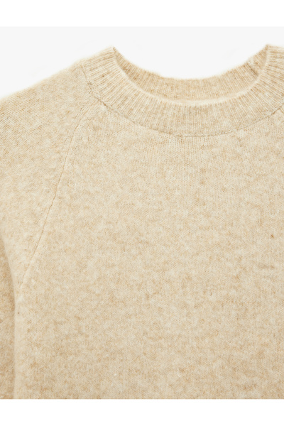 Koton Πλεκτό πουλόβερ με μισό μανίκι με λαιμόκοψη oversized