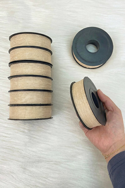 ZEYMERADE Κορδέλα Καπουτσίνο Λινό Νοπέλι 2,5 εκ. 20 μέτρα, Κορδέλα Διακόσμησης Δώρου Ειδικής Ημέρας Προσωπικής Προσφοράς