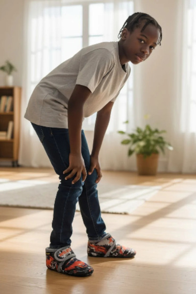 GEZER Soft Non-Slip Sole Velcro Nursery, Kindergarten and Home Slippers