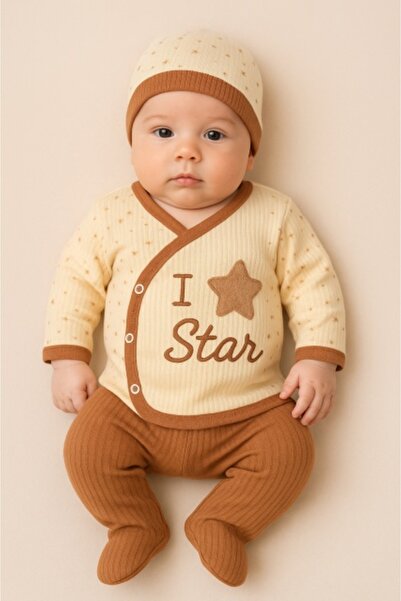 Superbaby Set 3 piese nou-nascut Zem Baby din bumbac 100% 0-3 luni