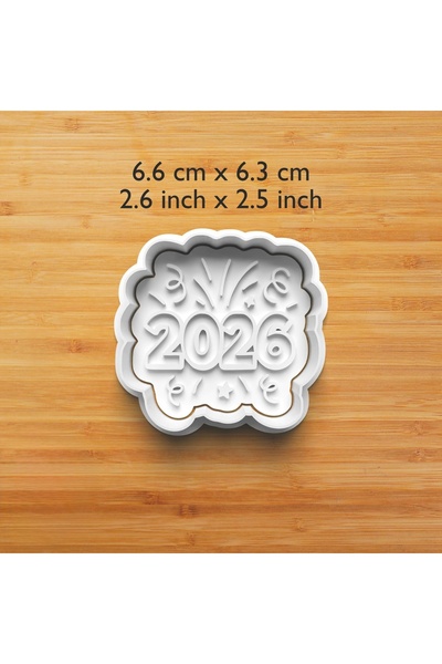 Hobist 2026 New Year Letter Pattern Cookie and Sugar Dough Mold