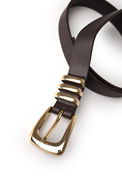 Ecrou Square Buckle Belt Bitter Brown