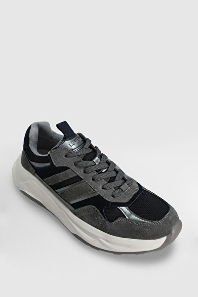 Lufian Eduard Men's Leather Sneaker Shoes Navy Blue