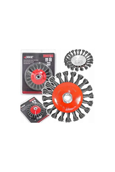 VERKE Perie de sarma circulara, cu toroane, otel inoxidabil, 125mm, M14, pent...