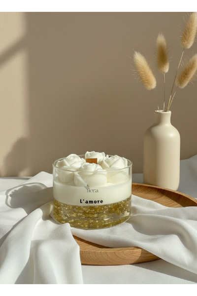 Studio Fiora L'amore Özel Tasarım Çiçekli ve Goldlu MUm